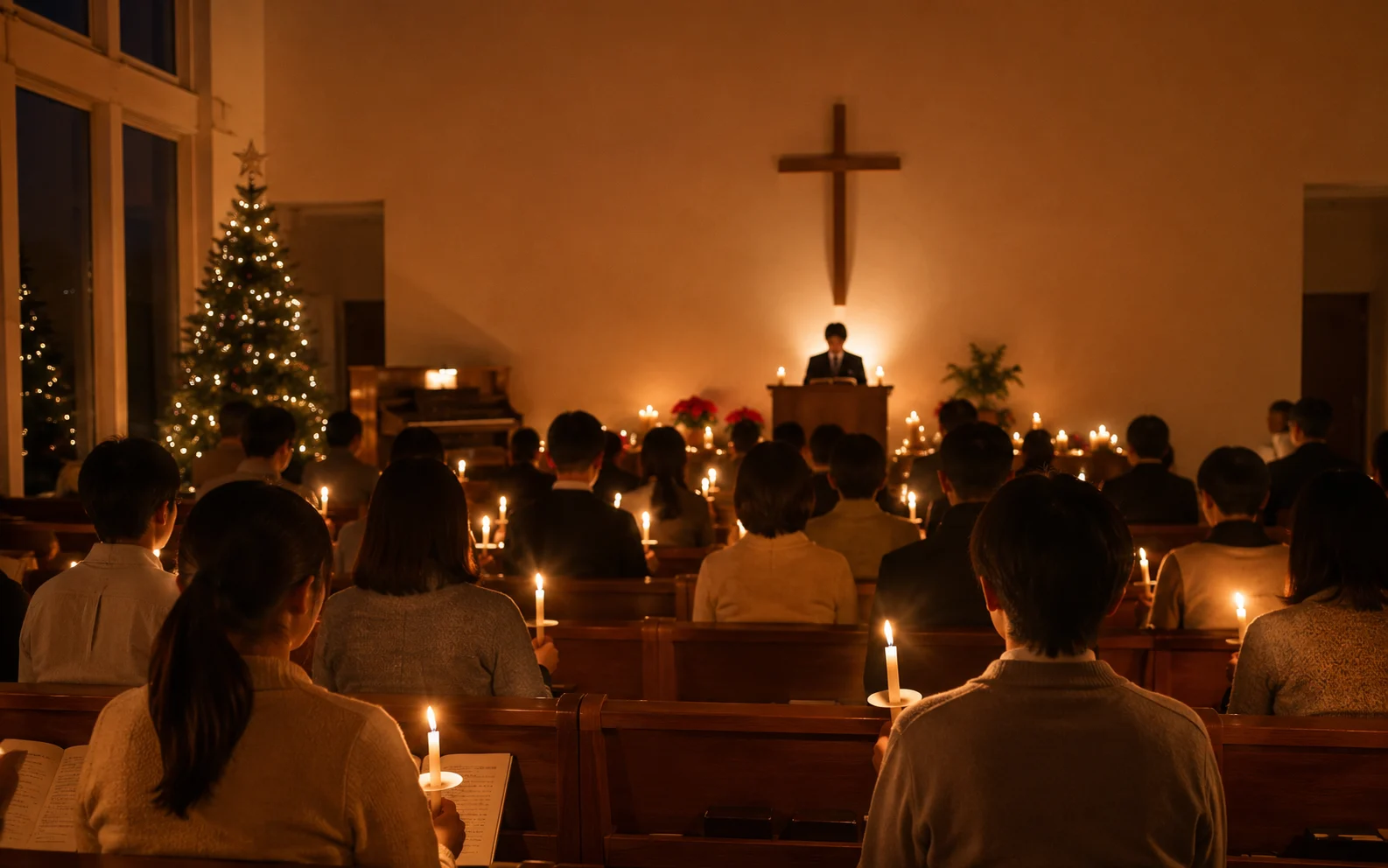クリスマスのキャンドルサービスの様子